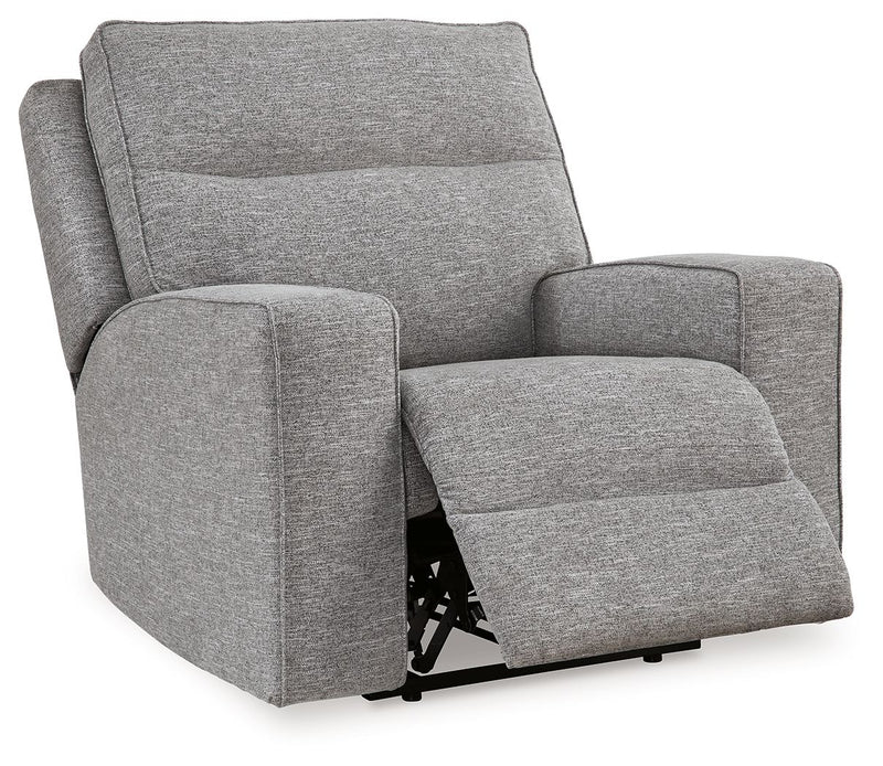 Biscoe - Pewter - Power Recliner /Adj Headrest - JaxCo Furniture