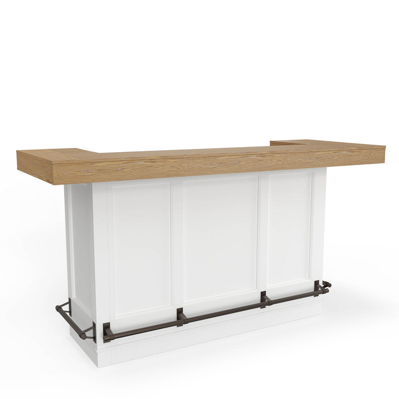 Americana Modern Dining - Bar With Quartz Insert - Cotton - JaxCo Furniture