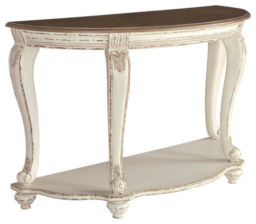 Realyn - White / Brown - Sofa Table - JaxCo Furniture