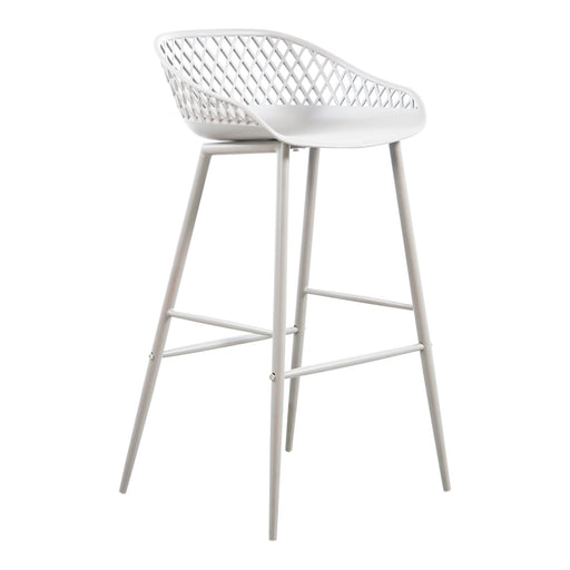 Piazza - Outdoor Barstool Barstool (Set of 2) - White - JaxCo Furniture