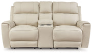 Dahlmoore - Almond - Dbl Power Reclining Loveseat With Console - JaxCo Furniture
