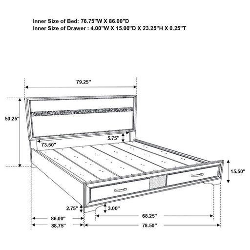 Miranda - Storage Wood Panel Bed - JaxCo Furniture
