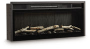 Entertainment Accessories - Black - Fireplace Insert With Faux Birch Log Set - JaxCo Furniture