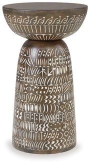 Hadcher - Cream / Brown - Accent Table - JaxCo Furniture