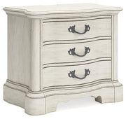 Arlendyne - Antique White - Three Drawer Night Stand - JaxCo Furniture