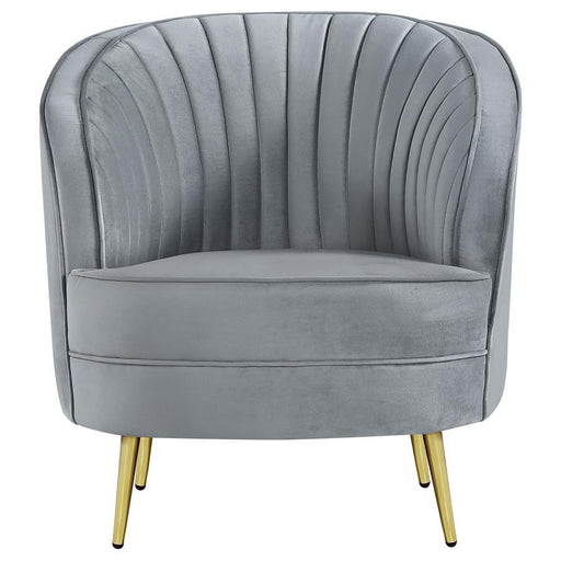 Sophia - Upholstered Channel Tufted Barrel Accent Chair - JaxCo Furniture