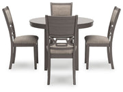 Wrenning - Gray - Dining Room Table Set (Set of 5) - JaxCo Furniture