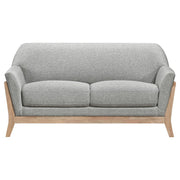 Vaughn - Fabric Upholstered Flared Arm Loveseat - Gray - JaxCo Furniture