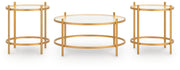Pearlox - Gold - Occasional Table Set (Set of 3) - JaxCo Furniture