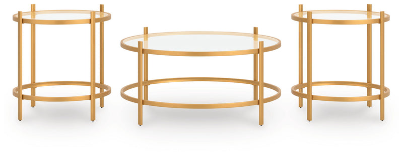 Pearlox - Gold - Occasional Table Set (Set of 3) - JaxCo Furniture