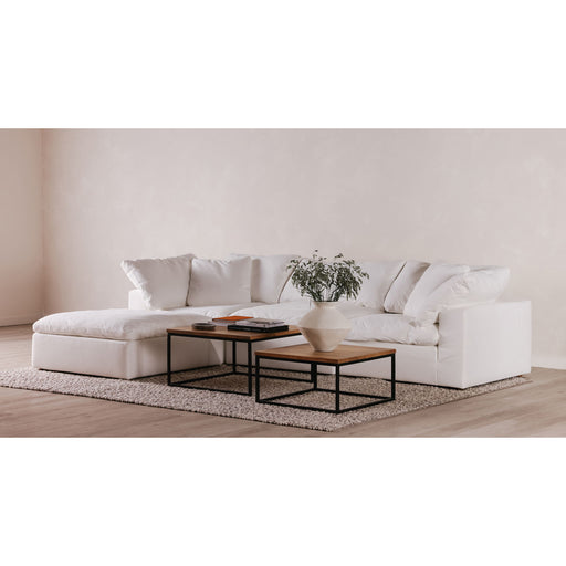 Clay - Livesmart Fabric Lounge Modular Sectional - Cream - JaxCo Furniture