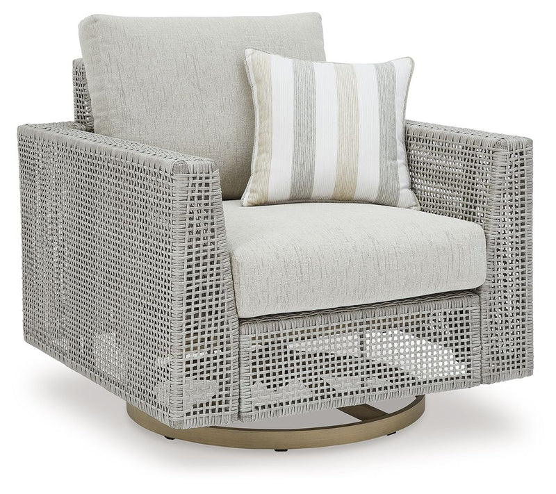 Seton Creek - Gray - Swivel Lounge With Cushion - JaxCo Furniture