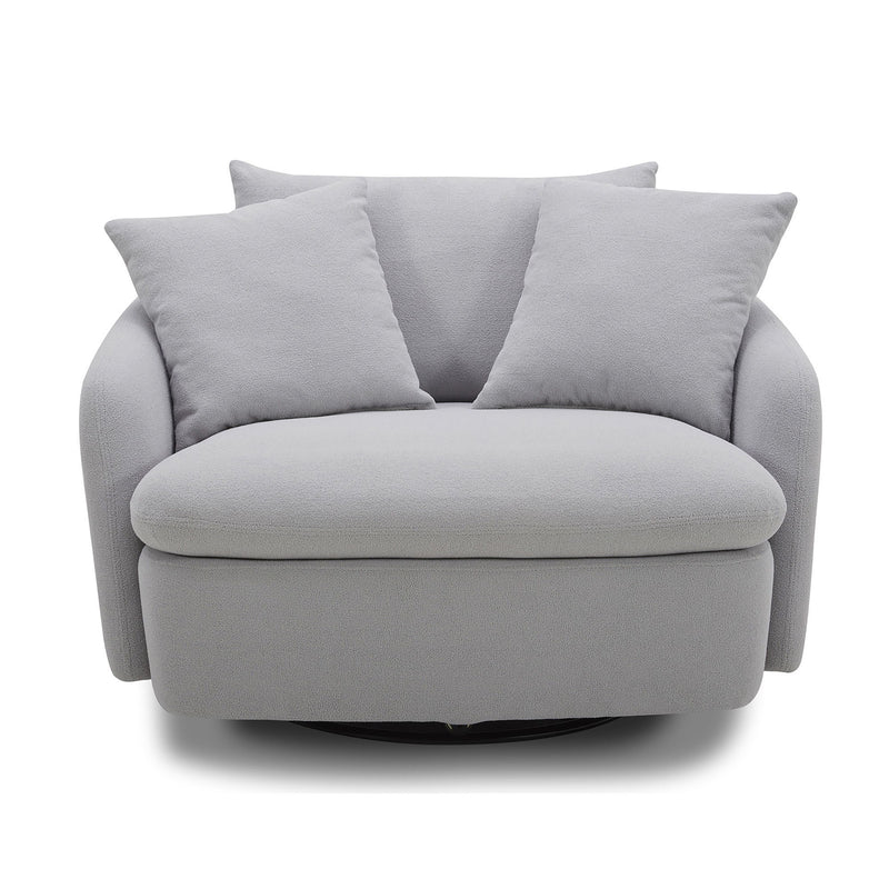 Boomer - Large Swivel Chair with 2 Pillows - JaxCo Furniture