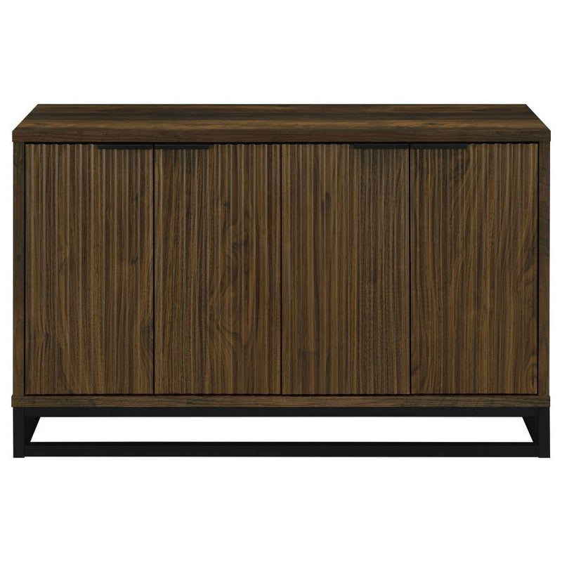 Ryatt - 4 Door Engineered Wood Accent Cabinet - Dark Pine - JaxCo Furniture