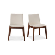 Deco - PVC Dining Chair (Set of 2) - Cream White - JaxCo Furniture
