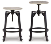 Karisslyn - Whitewash / Black - Swivel Stool (Set of 2) - JaxCo Furniture