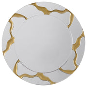 Dorinda - Round Kintsugi Style Wall Mirror - Gold - JaxCo Furniture