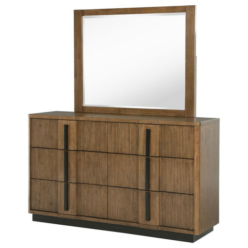 Terrace - 6-Drawer Dresser And Mirror - Ash Brown - JaxCo Furniture