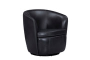 Barolo - 100% Italian Leather Swivel Club Chair (Set of 2) - JaxCo Furniture
