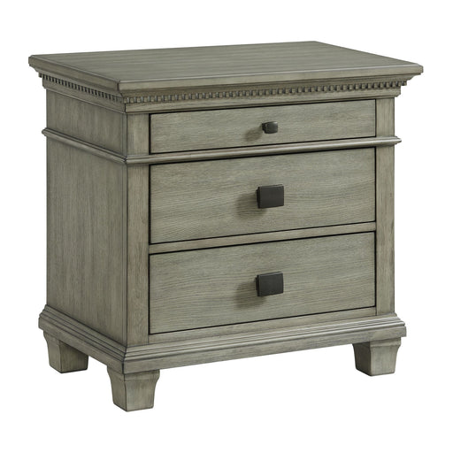 Crawford - Nightstand With Usb - Grey - JaxCo Furniture