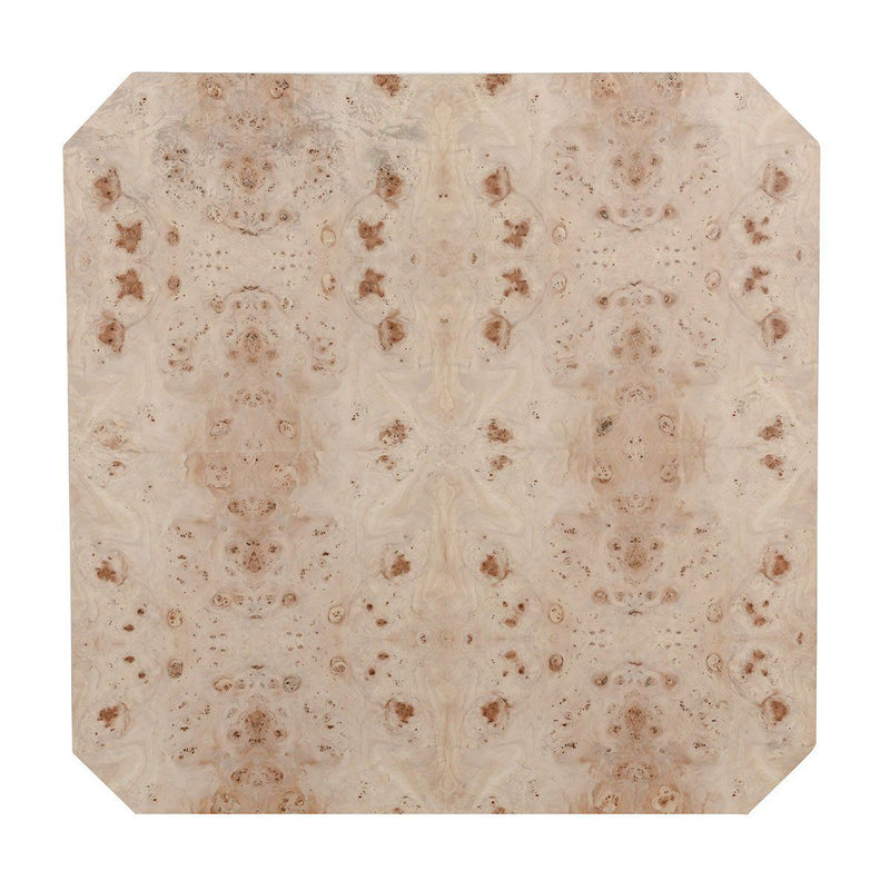 Avena - Burl Wood Square Coffee Table - Natural - JaxCo Furniture