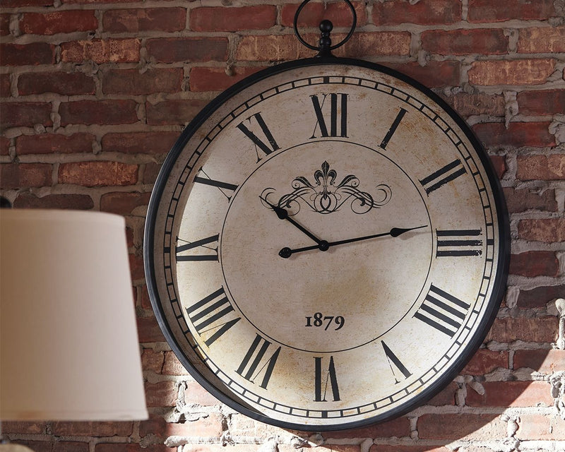 Augustina - Antique Black - Wall Clock - JaxCo Furniture