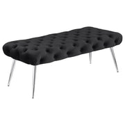 Ella - Upholstered Tufted Bench Metal Legs - JaxCo Furniture