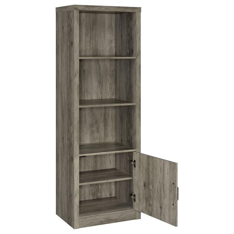 Burke - 3-Shelf Engineered Wood Media Tower - Gray Driftwood - JaxCo Furniture
