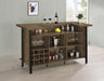 Bellemore - Freestanding Home Bar Wine Cabinet - Rustic Oak - JaxCo Furniture