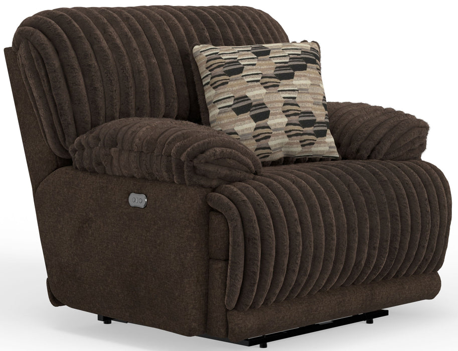 Hollifield - Power Wall Hugger Recliner - Chocolate - JaxCo Furniture