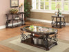 Laney - 1-Shelf Glass Top Rectangular End Table - Deep Merlot - JaxCo Furniture