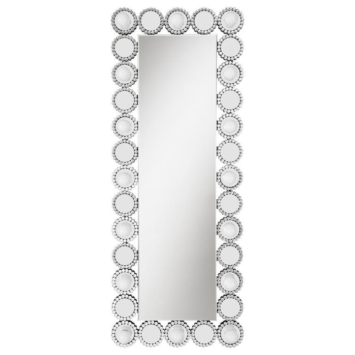 Aghes - Wall Mirror With Lighting - Silver - JaxCo Furniture