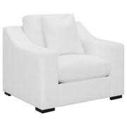 Ashlyn - Upholstered Sloped Arm Accent Chair - White - JaxCo Furniture