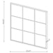 Quetzal - Square Window Pane Wall Mirror - Black - JaxCo Furniture