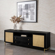 Arini - Rattan Cane 2-Door TV Stand Media Console - JaxCo Furniture