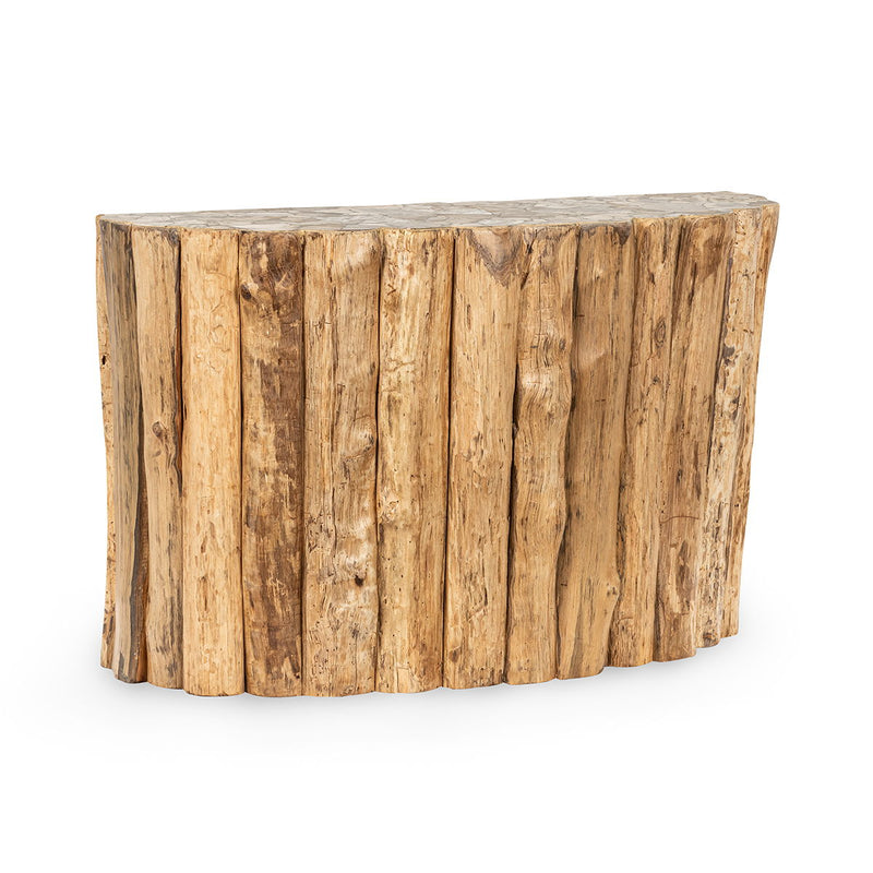 Norwest Petrified - Wood Console Table - Natural - JaxCo Furniture