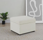 Winter - Upholstered Hydraulic Lift Top Storage Ottoman - JaxCo Furniture