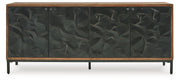 Dorannby - Black / Brown - Accent Cabinet - JaxCo Furniture