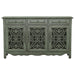 Madeline - 3-Drawer Scrollwork Accent Cabinet - Antique Green - JaxCo Furniture