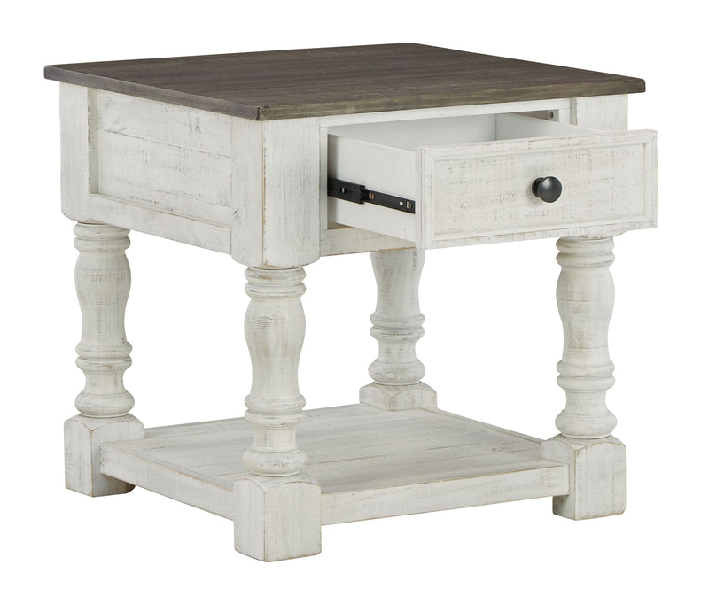 Havalance - White / Gray - Square End Table - JaxCo Furniture