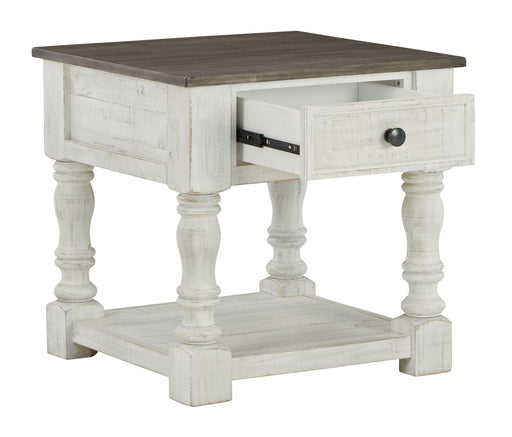 Havalance - White / Gray - Square End Table - JaxCo Furniture