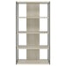 Loomis - 72" 4-Shelf Bookshelf - Whitewashed Gray - JaxCo Furniture