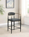 Tina - Metal Counter Height Bar Stool With Upholstered Back And Seat (Set of 2) - JaxCo Furniture