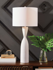 Davinford - White - Poly Table Lamp - JaxCo Furniture