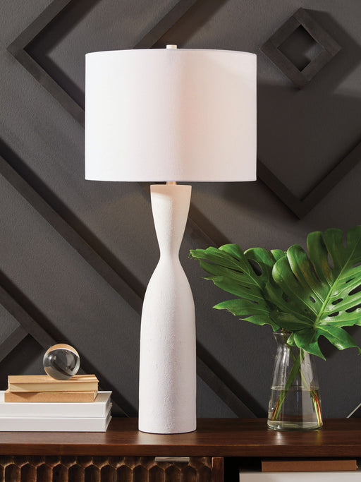 Davinford - White - Poly Table Lamp - JaxCo Furniture