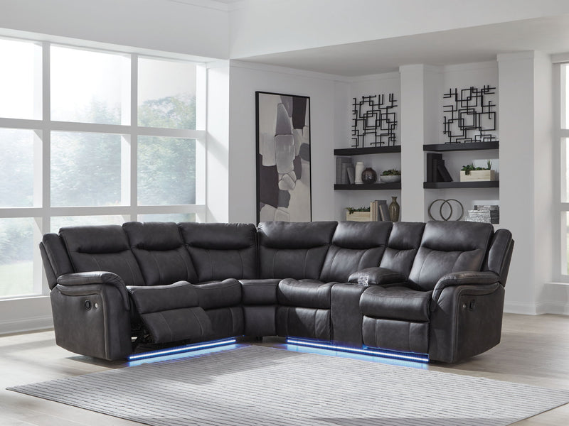 Sultan Meadow - Carbon - 2-Piece Reclining Sectional - JaxCo Furniture