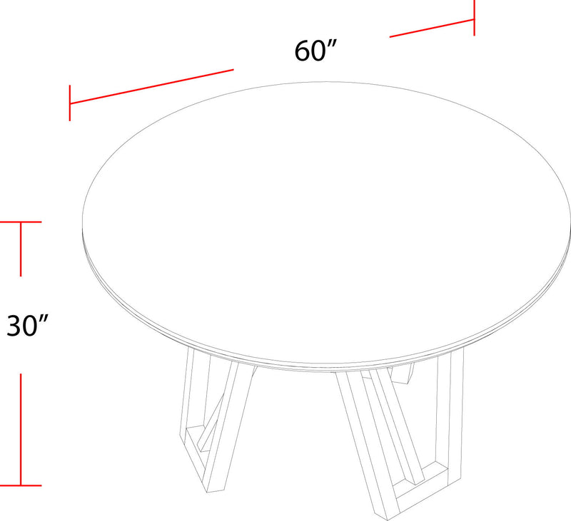 Pure Modern Dining - Round Table With Wood Base - Moonstone - JaxCo Furniture