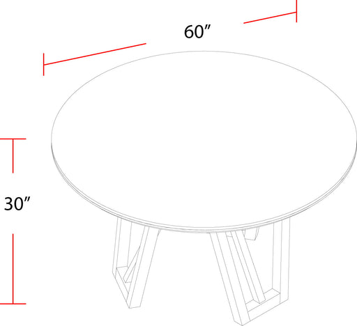 Pure Modern Dining - Round Table With Wood Base - Moonstone - JaxCo Furniture