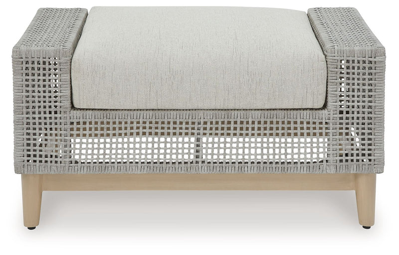 Seton Creek - Gray - Ottoman With Cushion - JaxCo Furniture