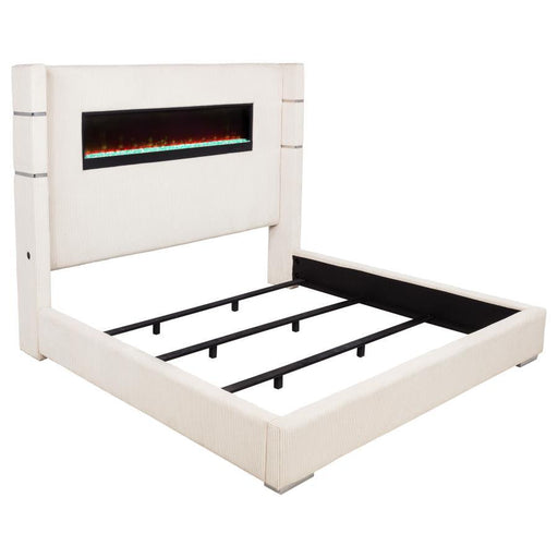 Tisdall - Upholstered Fireplace Bed - JaxCo Furniture